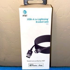 EUC! iPhone USB-A to Lightning Braided Cable (10 feet)